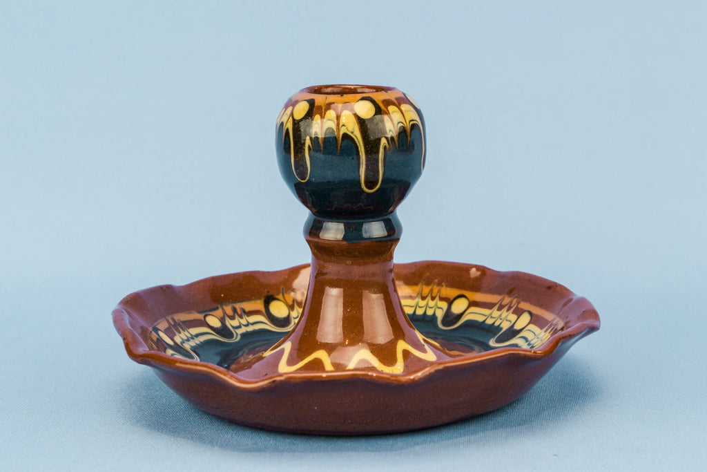 Ceramic garden candlestick