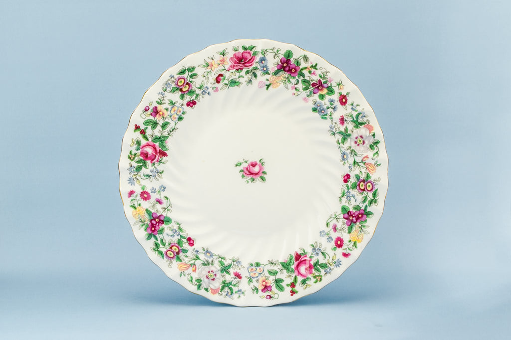 Floral cake plate