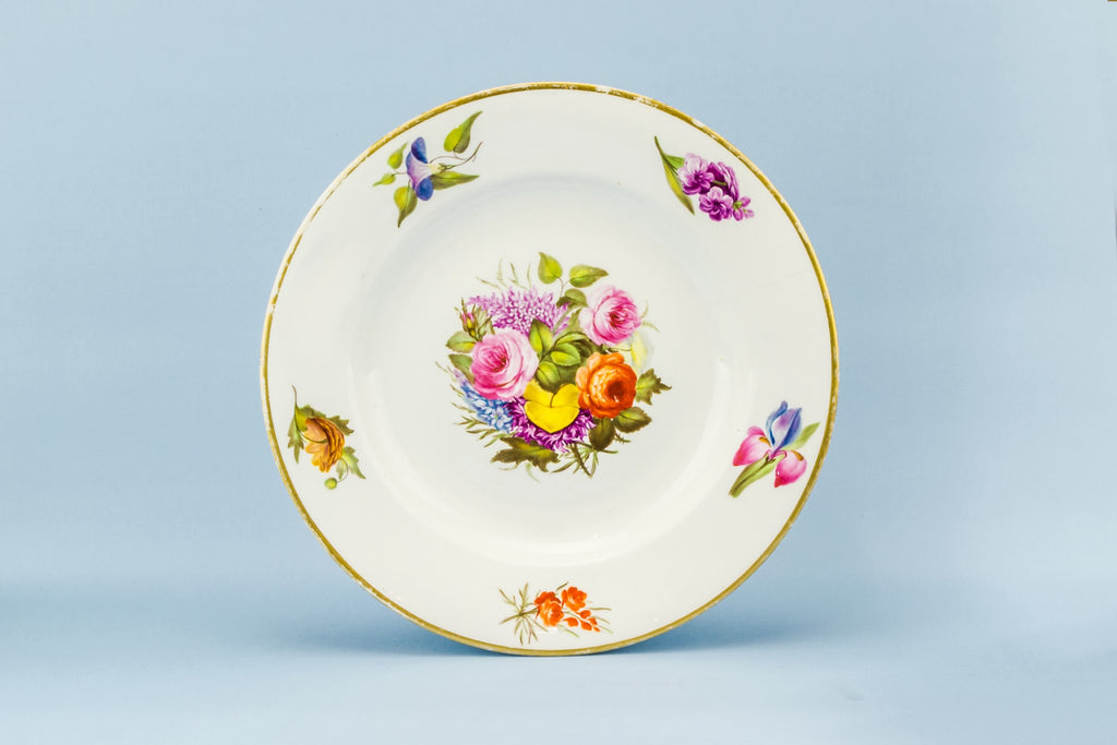 Floral porcelain plate