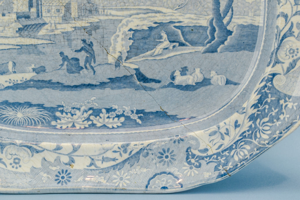 Landscape pottery platter