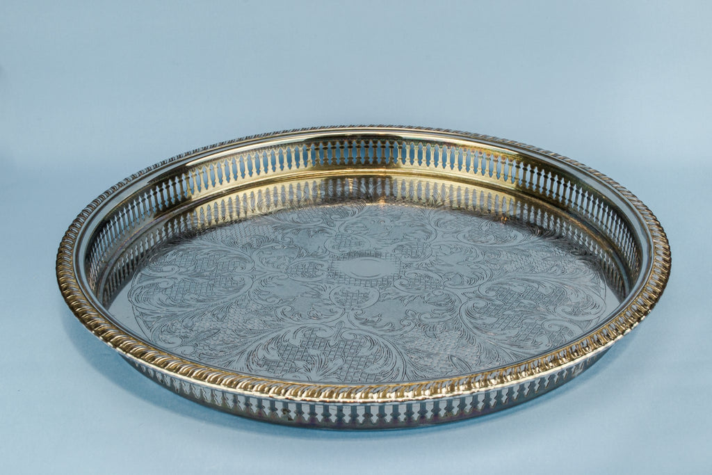 Silver plated tea tray