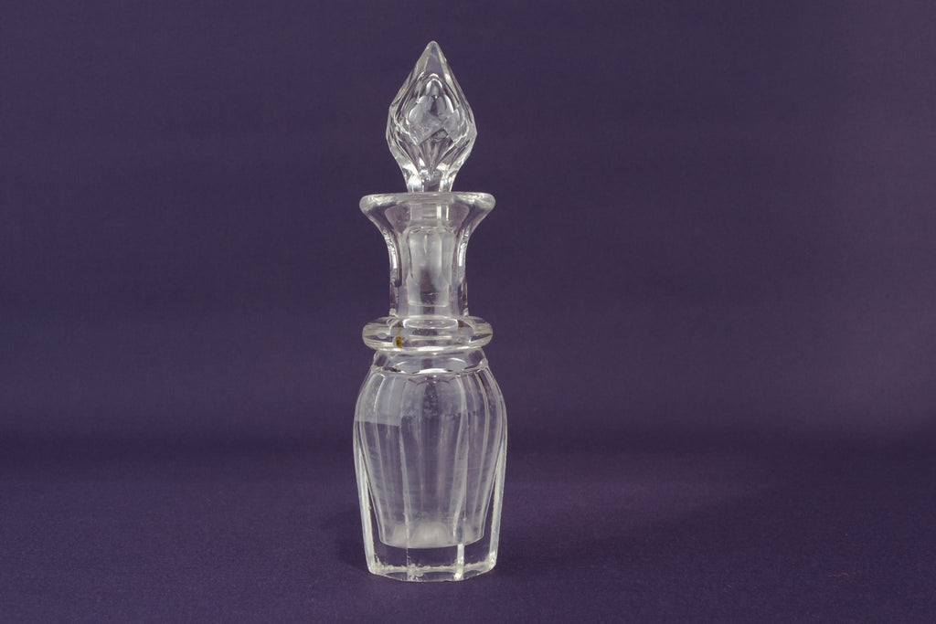 Cut glass vinegar bottle