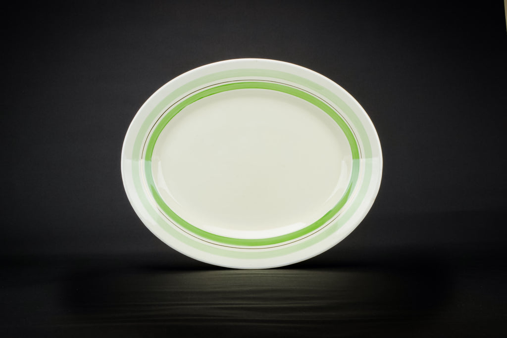 Green stripes platter