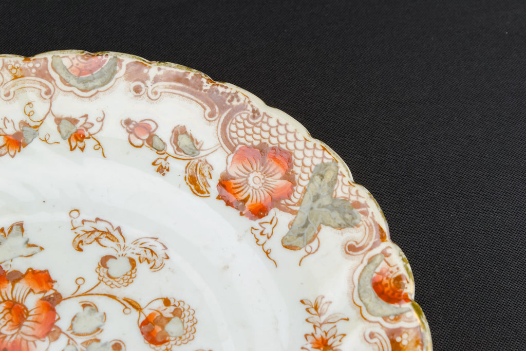 6 porcelain floral plates