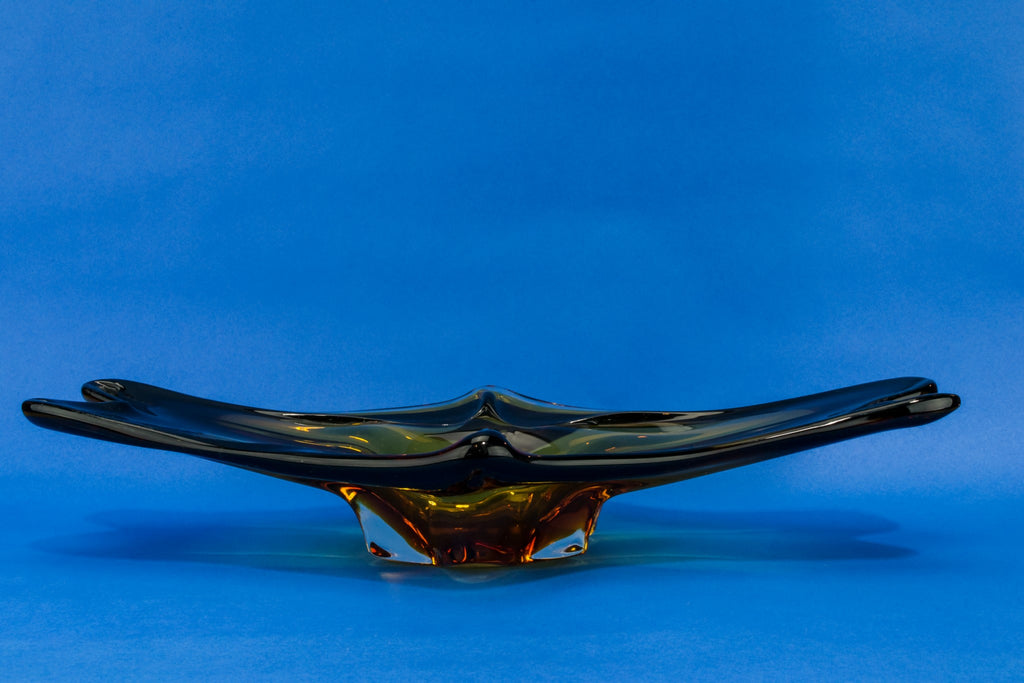 Large Modernist glass bowl