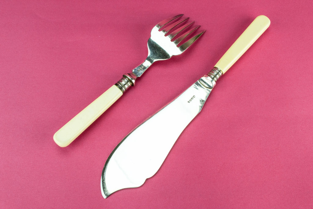 Large serving knife and fork