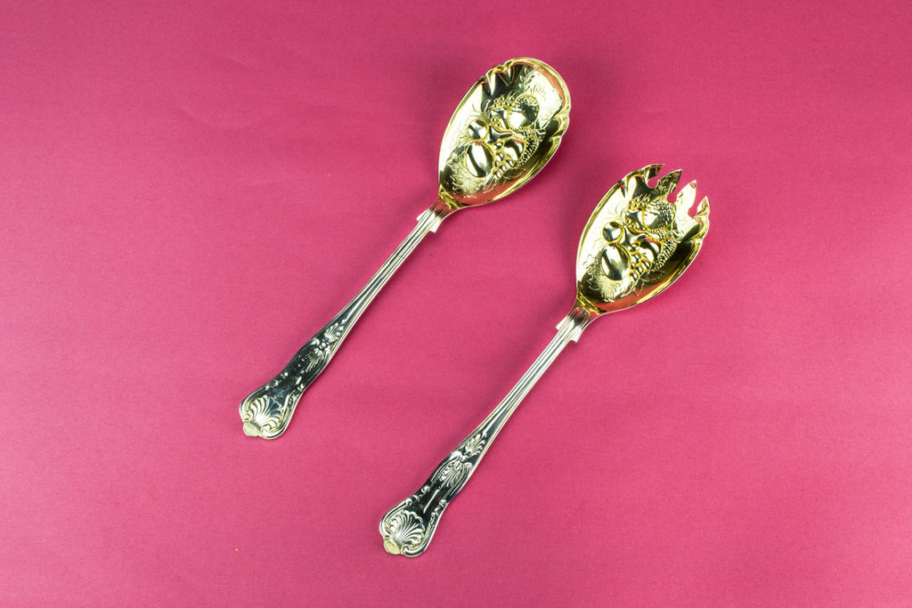 2 dessert serving spoons