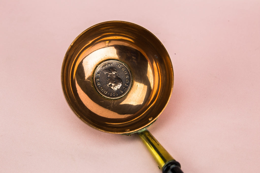 Copper punch ladle with coin