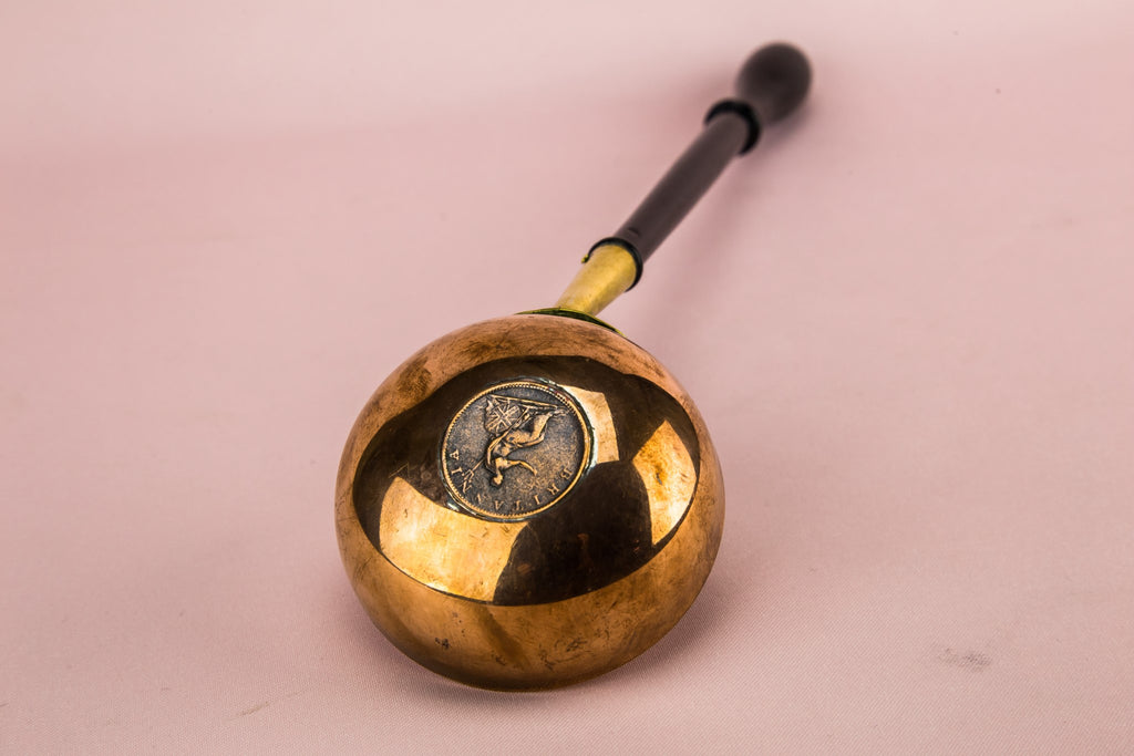 Copper punch ladle with coin