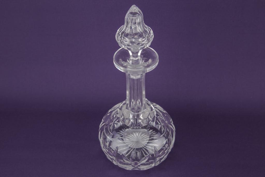 Cut glass sherry decanter