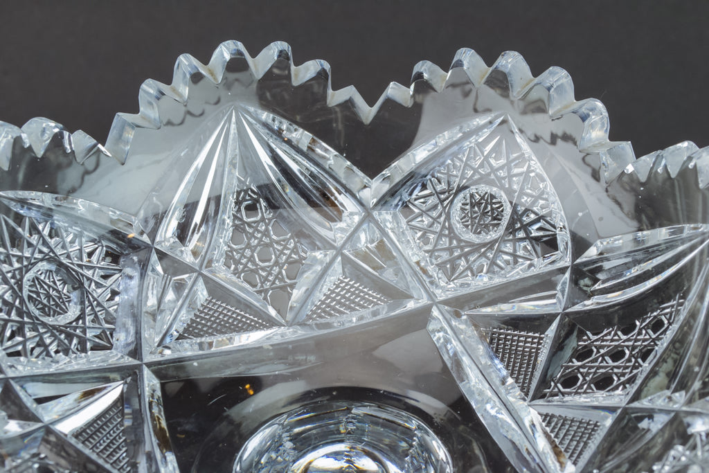 Cut glass fruit bowl