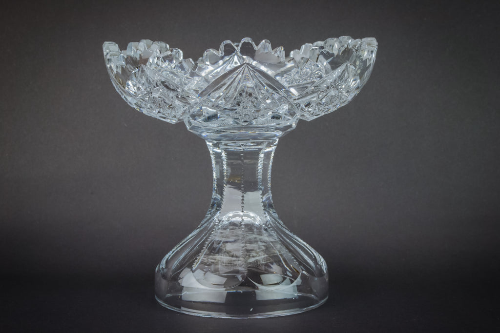 Cut glass fruit bowl