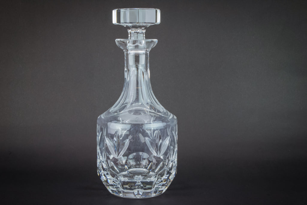 Slick cut glass decanter