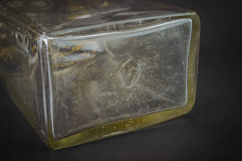 Blown glass gilded decanter