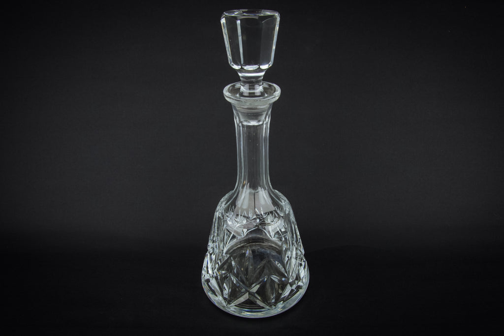 Cut glass wine decanter