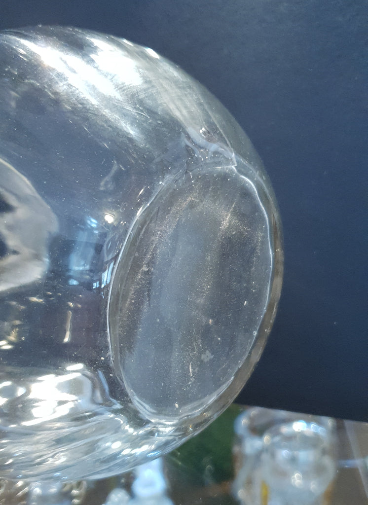 Antique Glass & Pewter Wine Jug 1880s