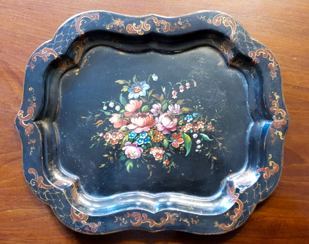 Antique Papier Mache Tray, circa 1850
