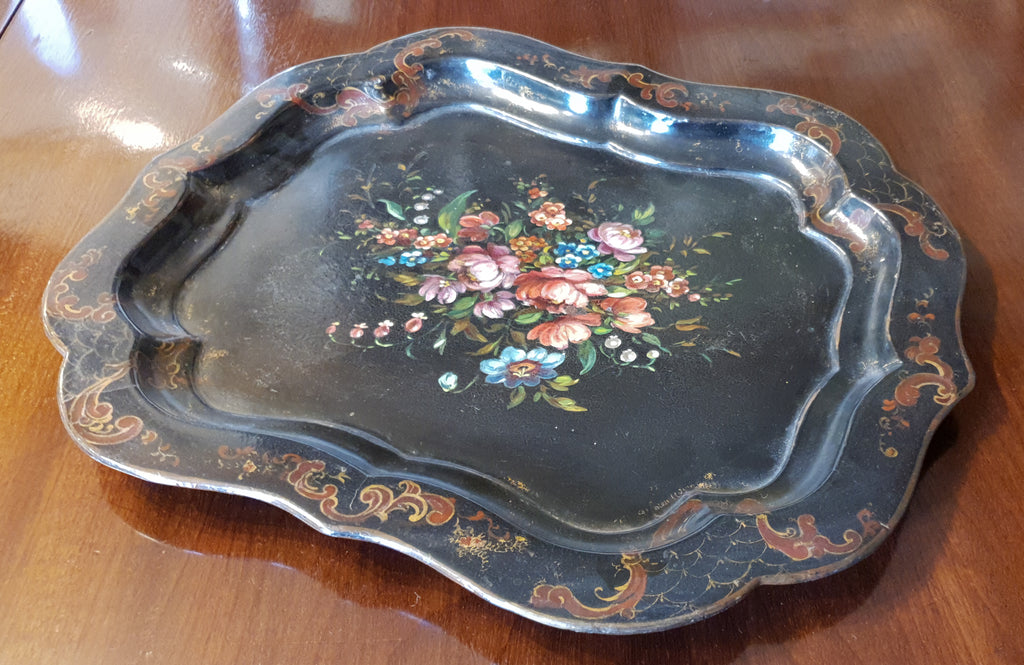 Antique Papier Mache Tray, circa 1850