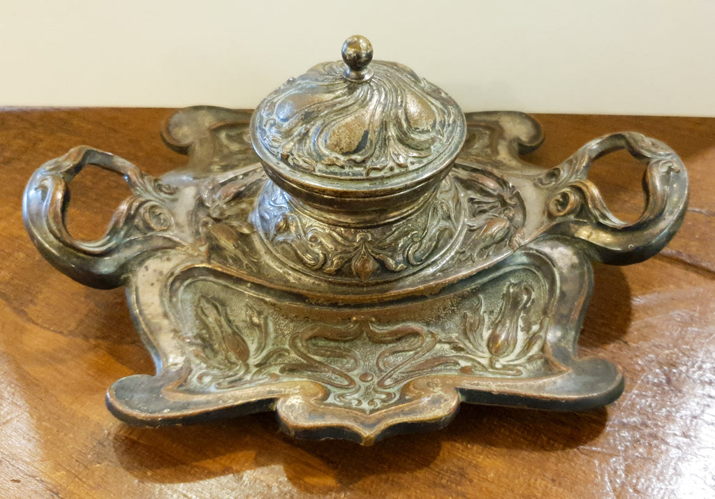 Antique Art Nouveau Inkwell, circa 1900