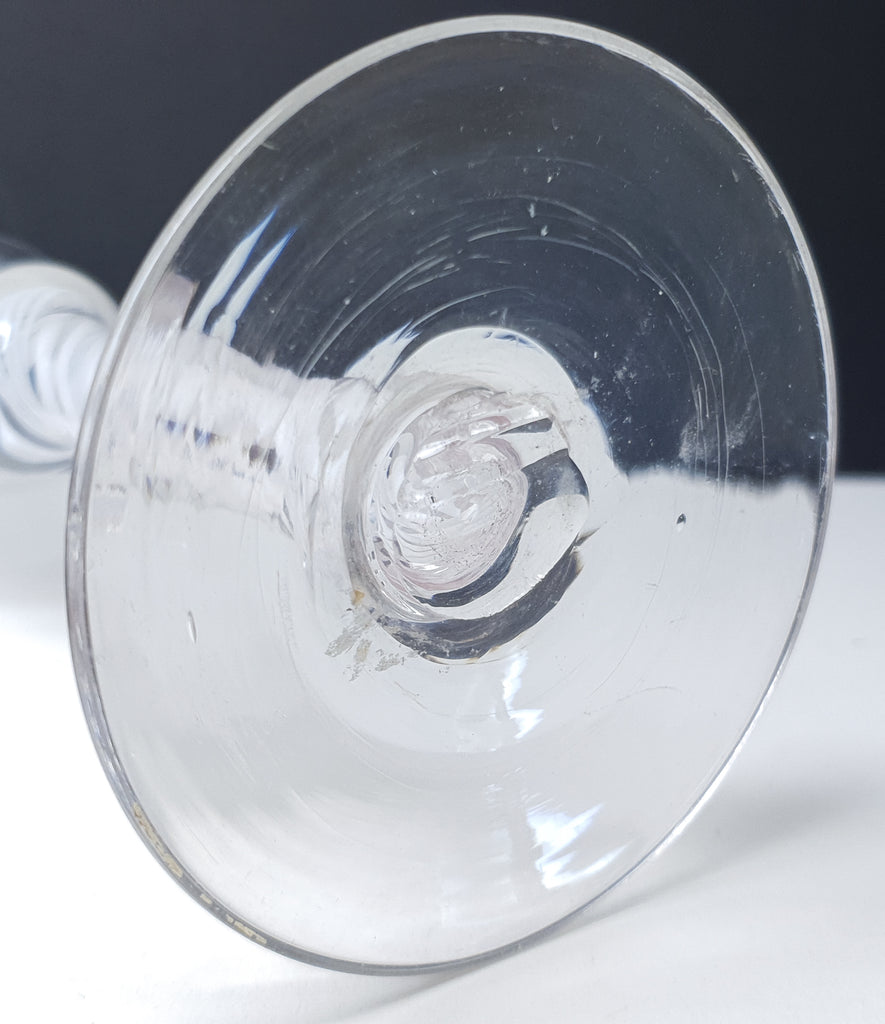 Antique Georgian Air Twist Champagne Glass circa 1770