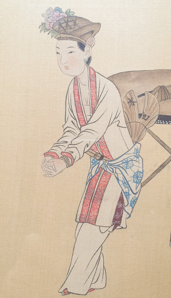 Chinese Silk Print of Two Ladies