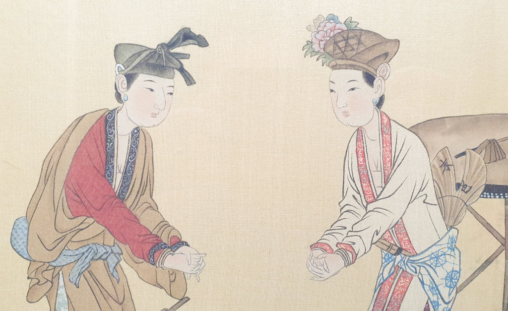 Chinese Silk Print of Two Ladies