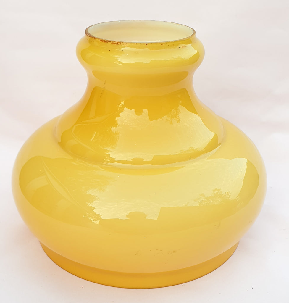 Mustard Glass Antique Lampshade
