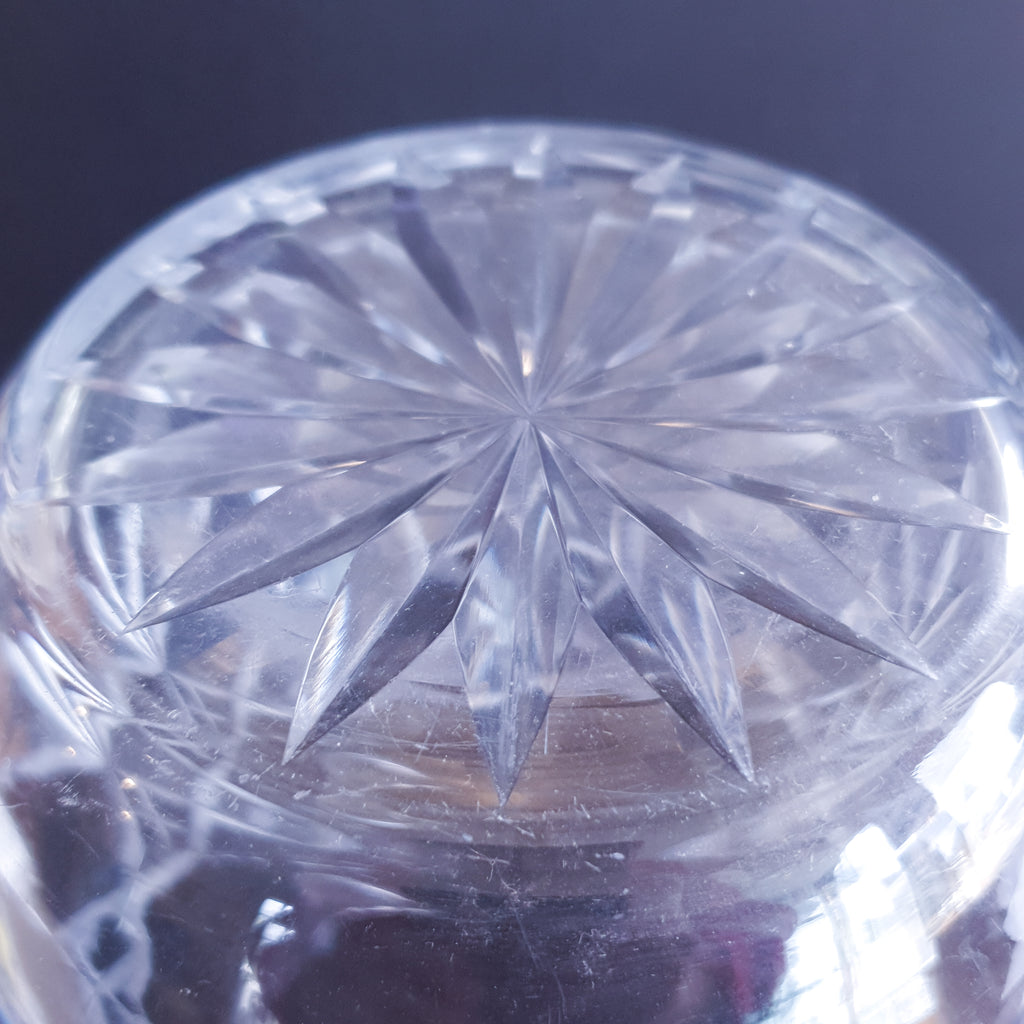 Heavy Cut Glass Water Jug