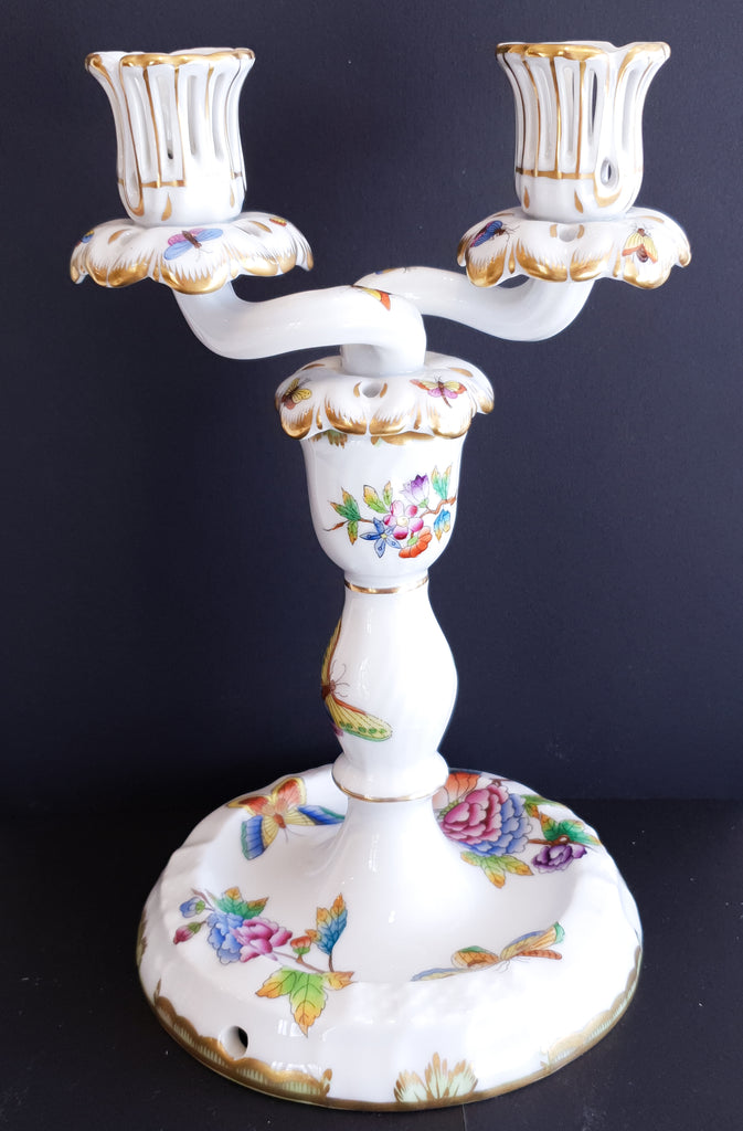 Herend Porcelain Queen Victoria Candelabra