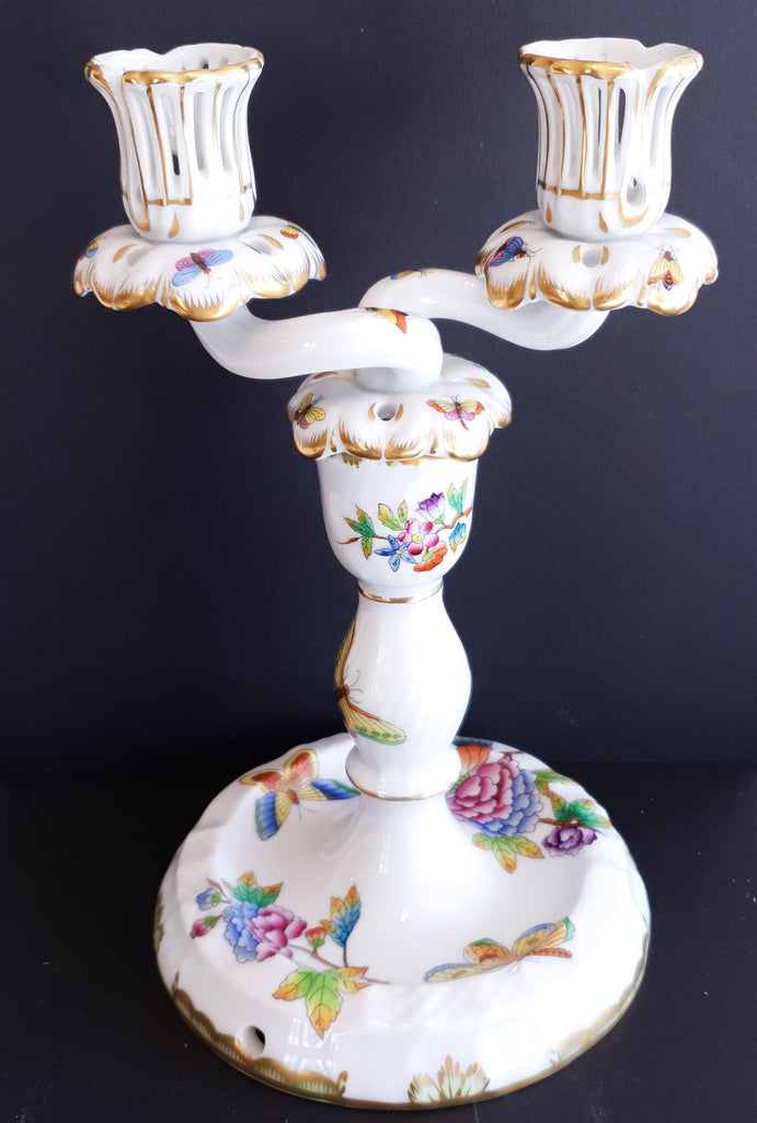 Herend Porcelain Queen Victoria Candelabra