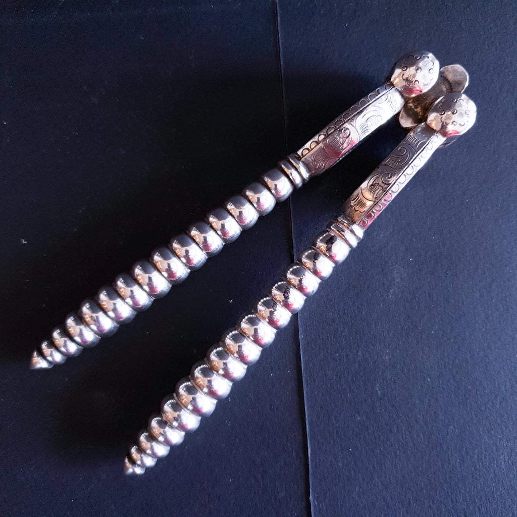 Two Nutcrackers Silver Plated Set Circa 1900
