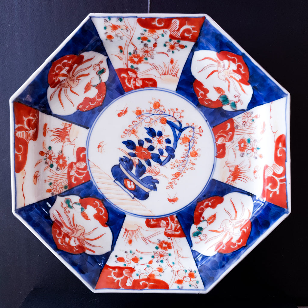 Imari Octagonal Dish Japanese Porcelain 19th Century