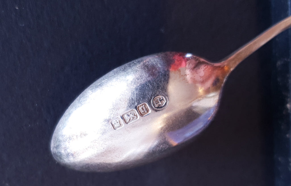 Sterling Silver Tea Spoon Set Antique English 1908