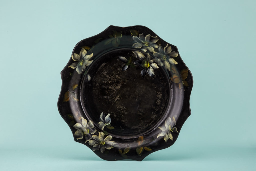 Floral papier mache bowl