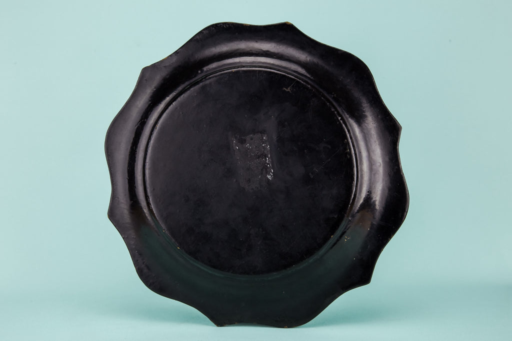 Floral papier mache bowl