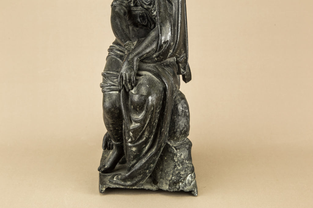 Bronze seated Muse