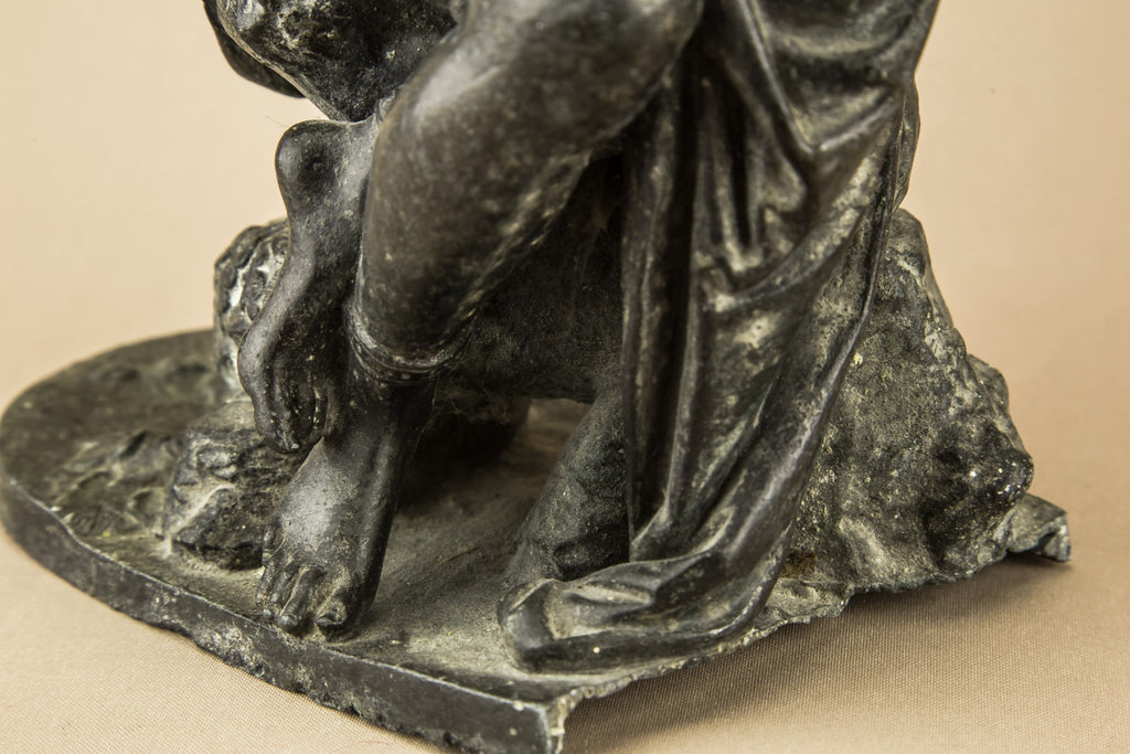 Bronze seated Muse