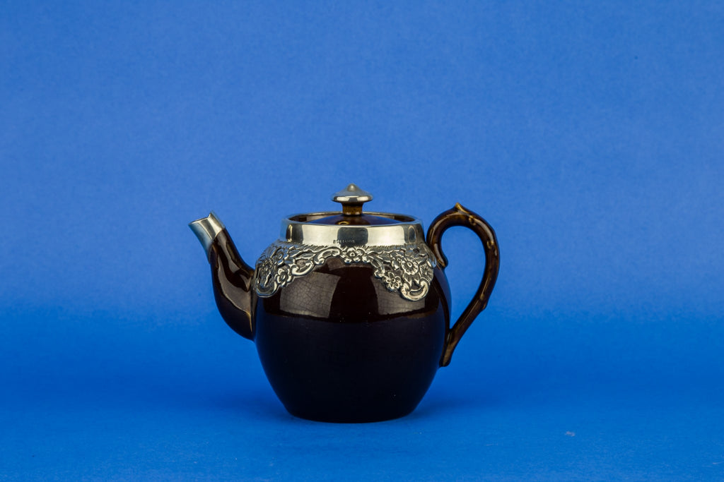 Silver mounted teapot