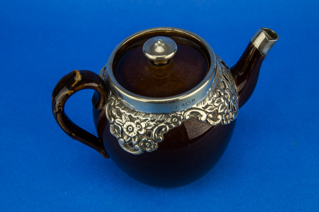 Silver mounted teapot