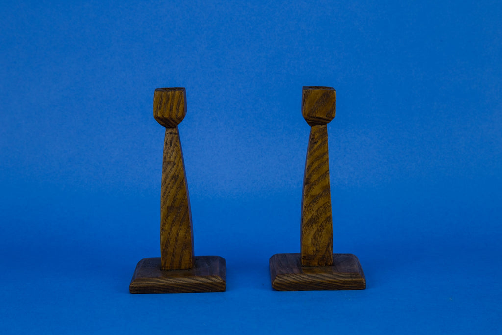 2 rustic candlesticks