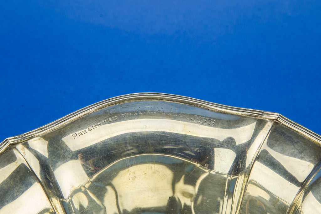 Presentational silver bowl