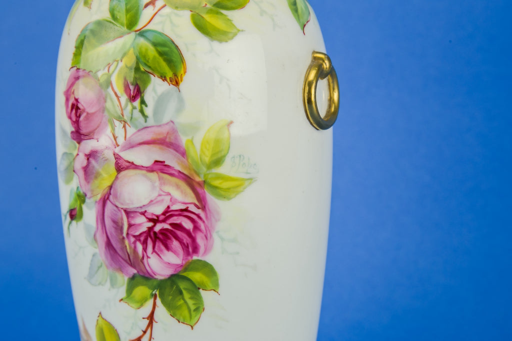 Hand painted flower vase