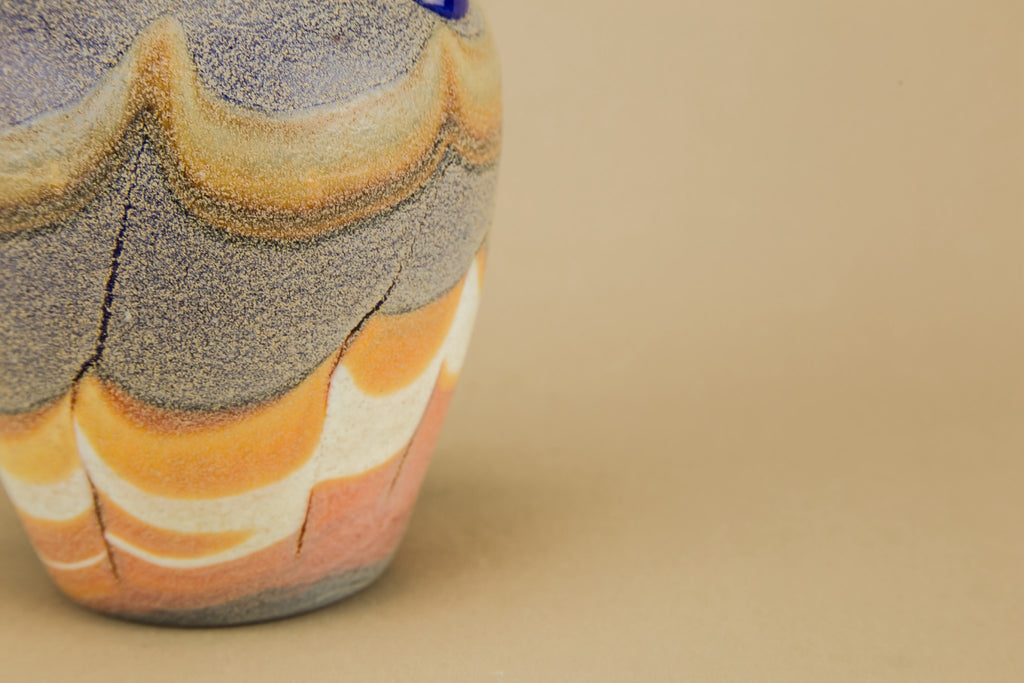 Glass marbled vase