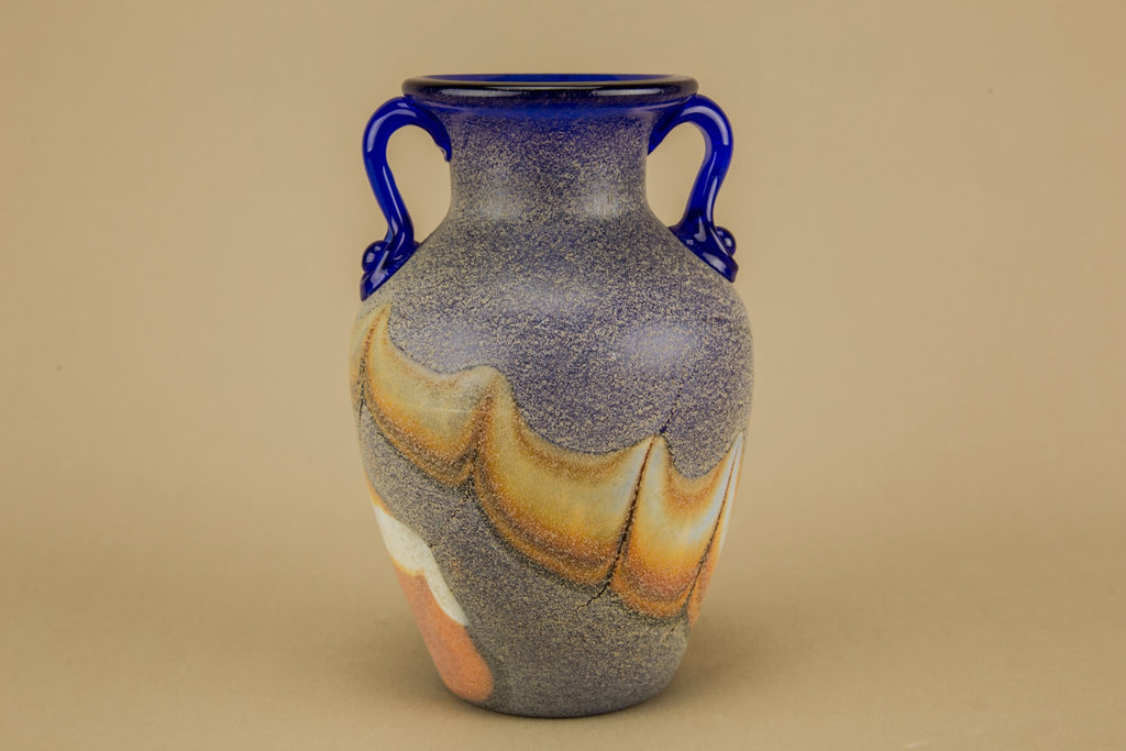 Glass marbled vase