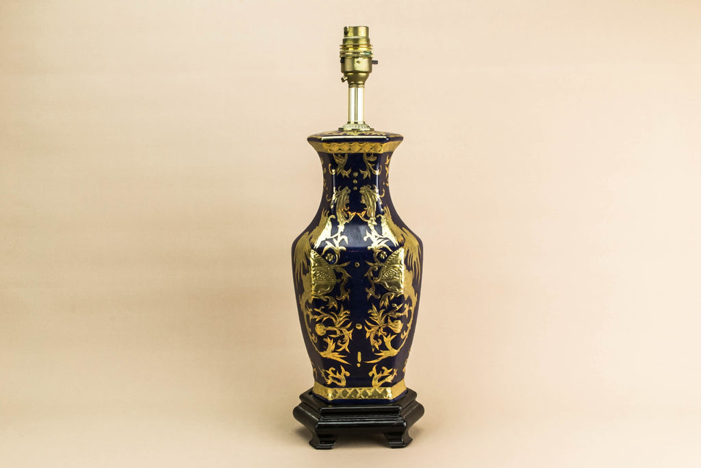 Blue and gold lamp