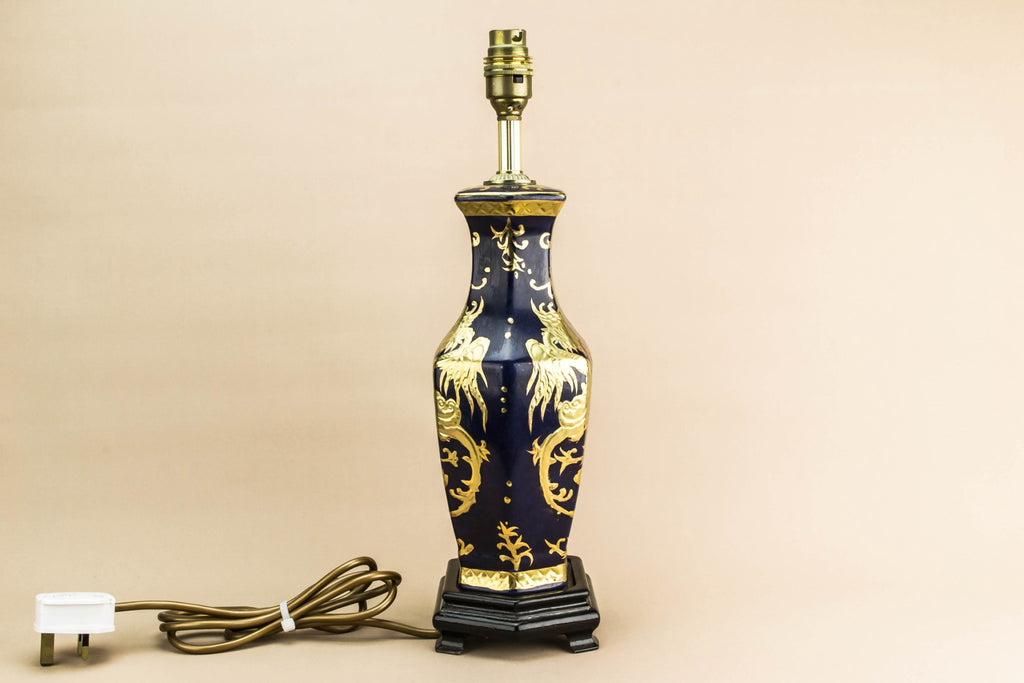 Blue and gold lamp