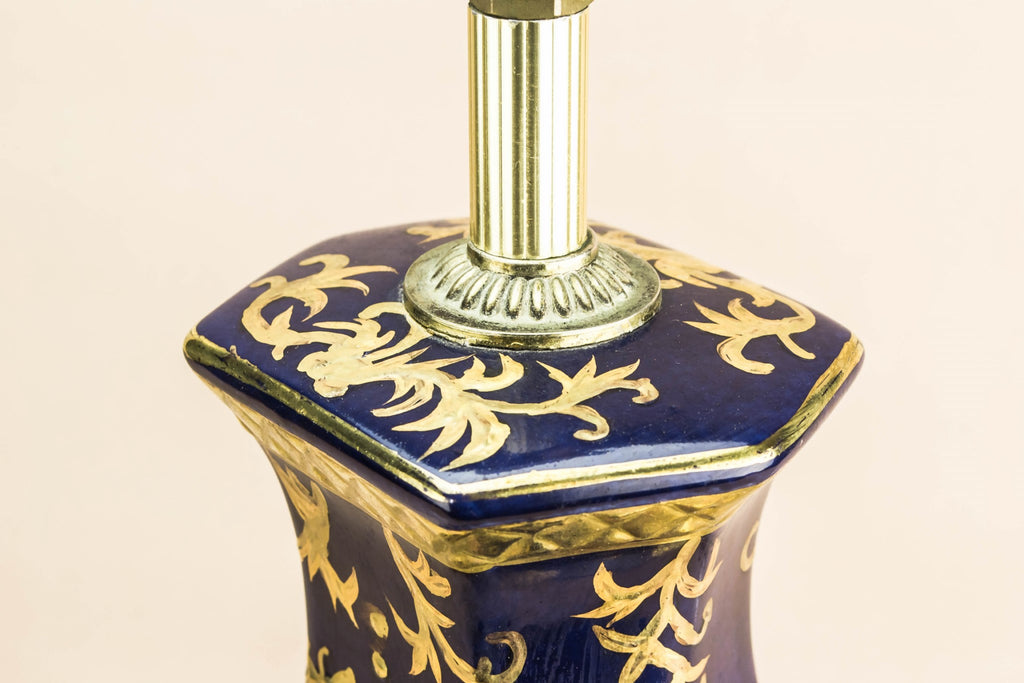 Blue and gold lamp