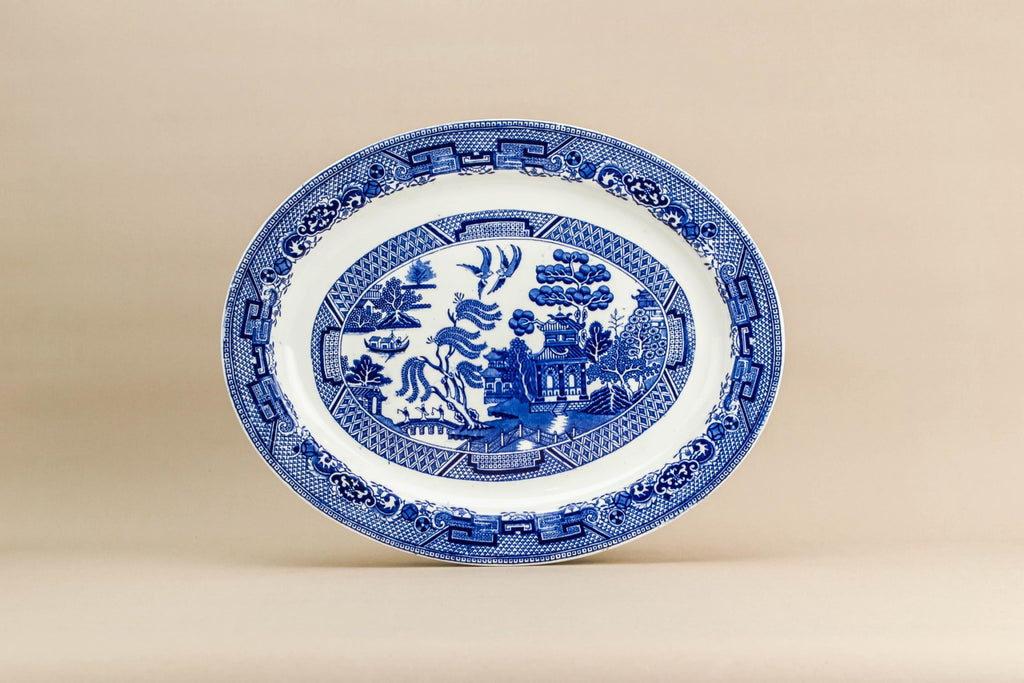 Traditional blue platter