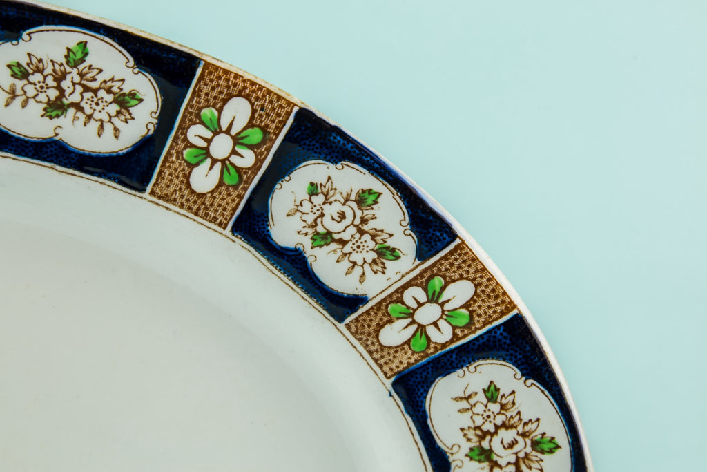 Flow blue serving platter