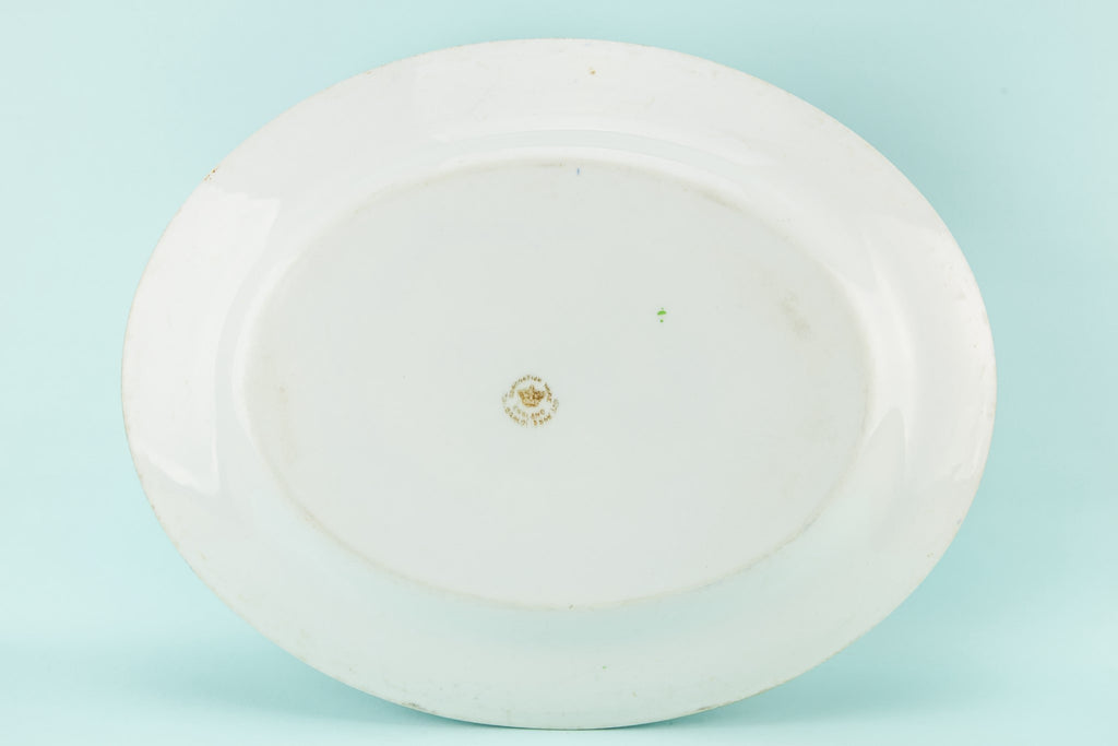 Flow blue serving platter
